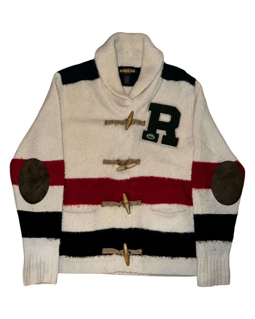 Vintage Ralph Lauren Rugby Shetland Wool Duffle Sweater KIF Vintage