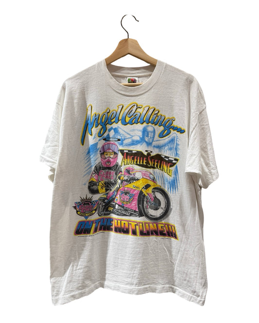 Vintage 1997 Angelle Seeling Motorcycle Racing Tee