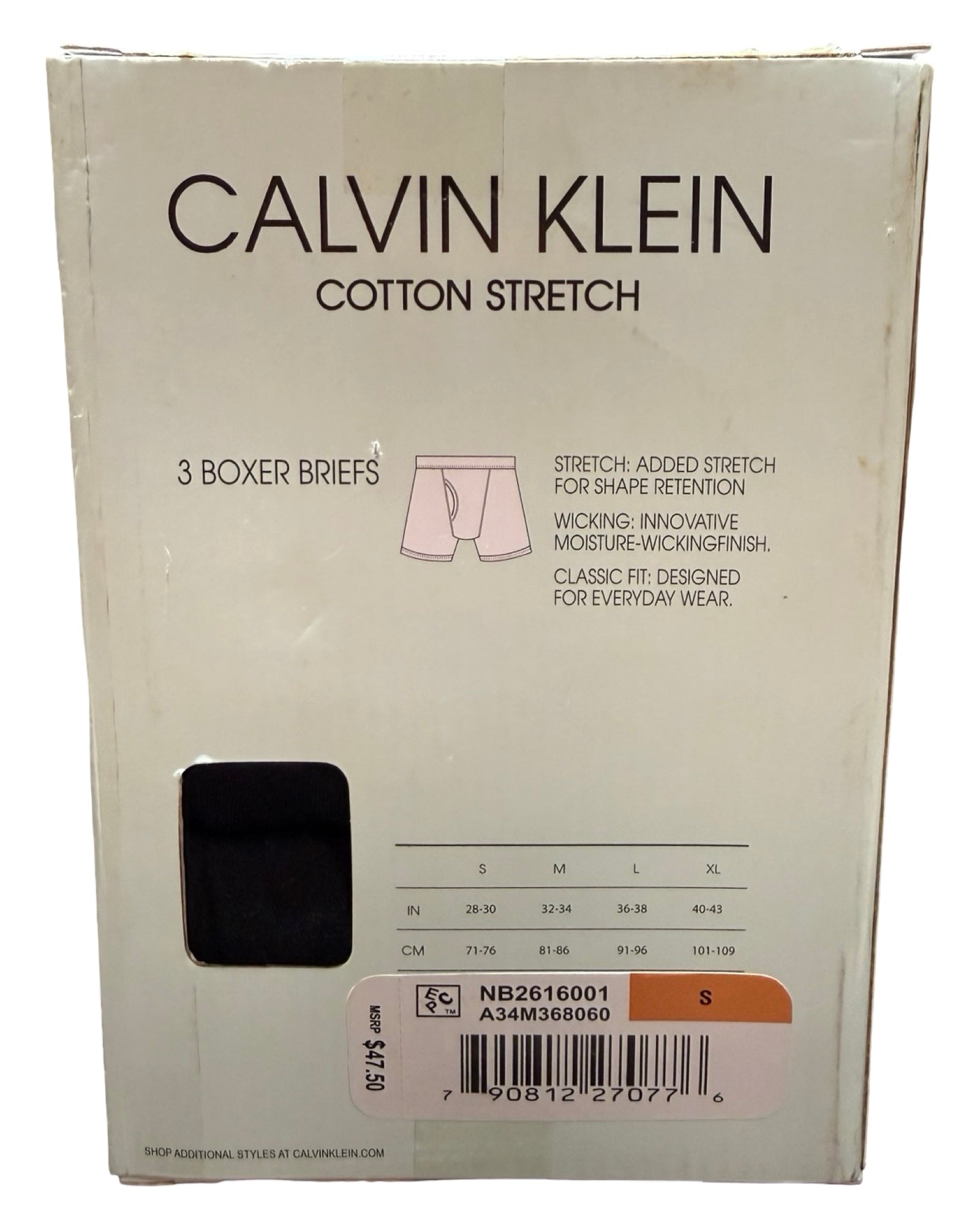 カルバン・クライン 3枚組 ブラック コットン クラシック ボクサーブリーフ 新品