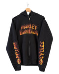 Sudadera con cremallera Harley Davidson Flames vintage