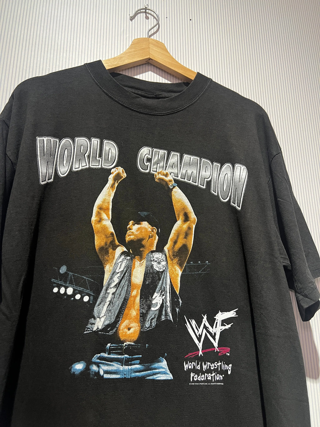 Vintage 1998 WWF Stone Cold World Champion Tee KIF Vintage
