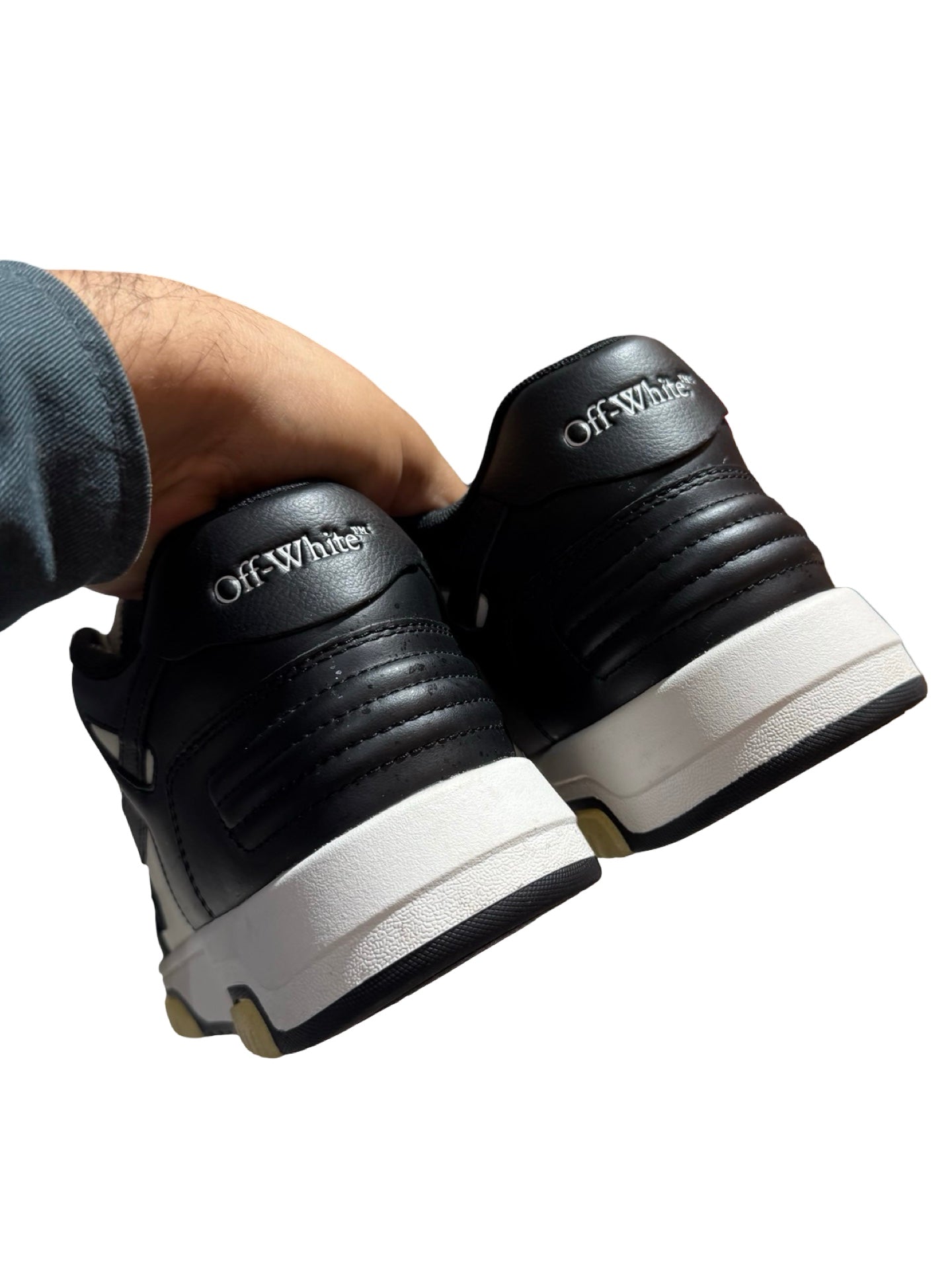 Off-White Out Of Office Leather Black Sneakers