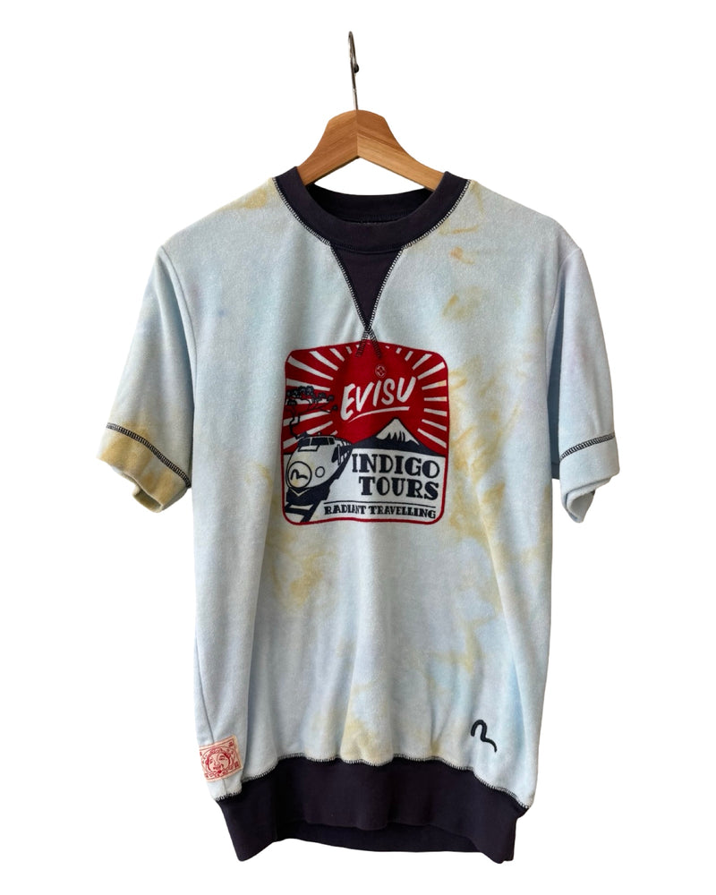 Vintage Y2K Evisu Indigo Tours Traveling Terry Cloth Tee