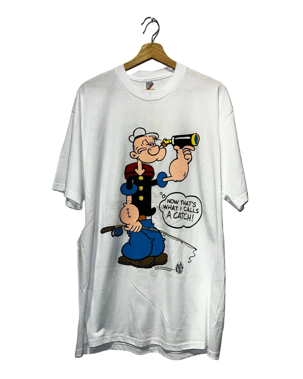 Vintage 1993 Popeye Catch Double Sided Tee KIF Vintage