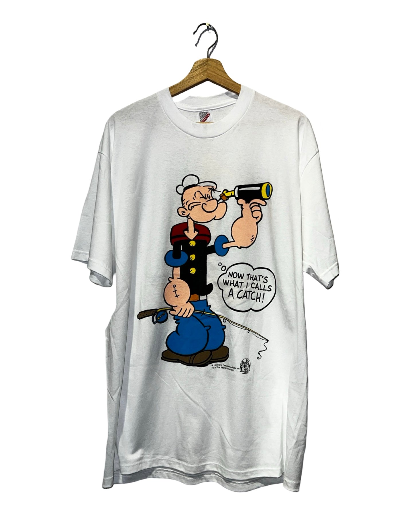 Vintage 1993 Popeye Catch Double Sided Tee