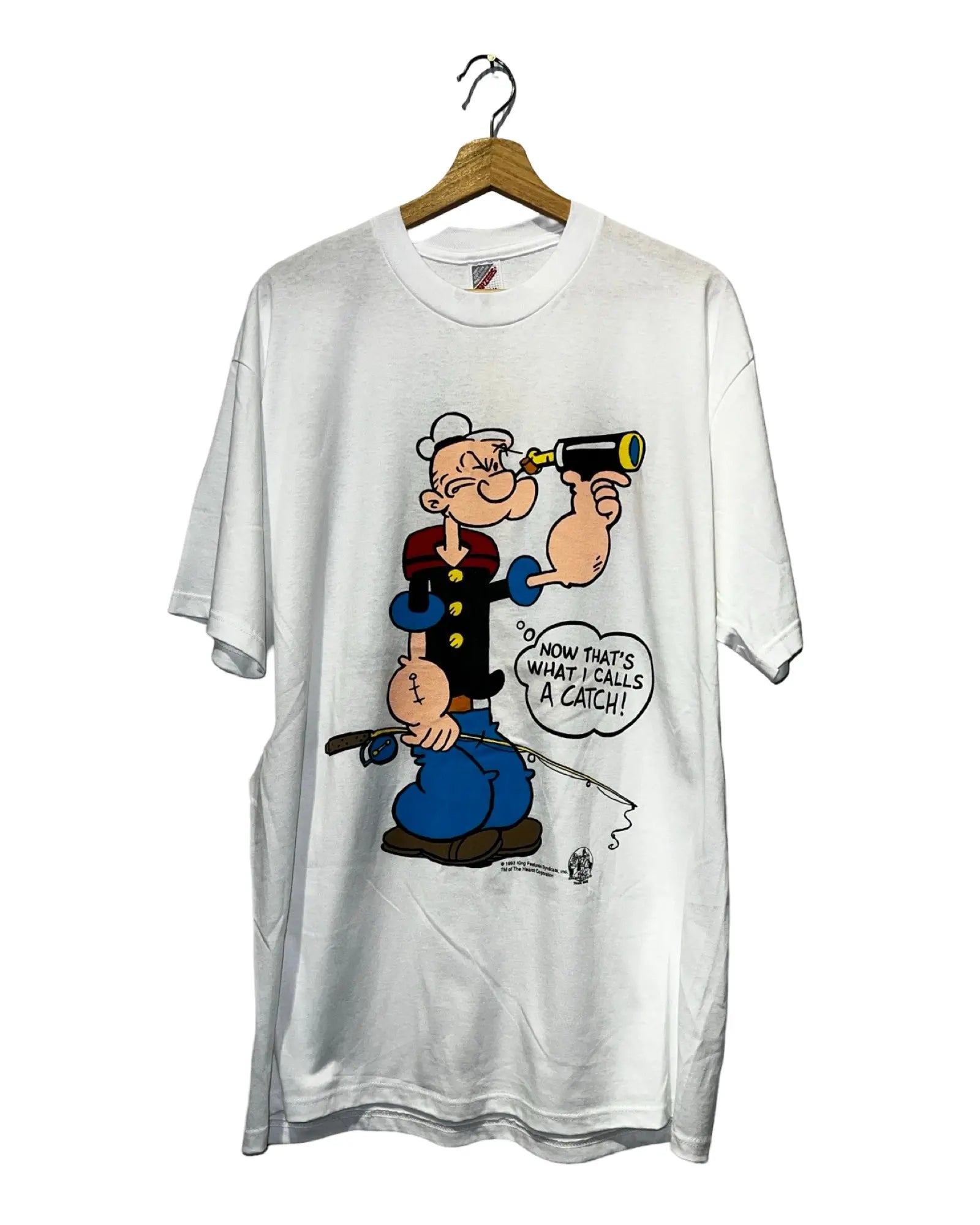 Vintage 1993 Popeye Catch Double Sided Tee KIF Vintage
