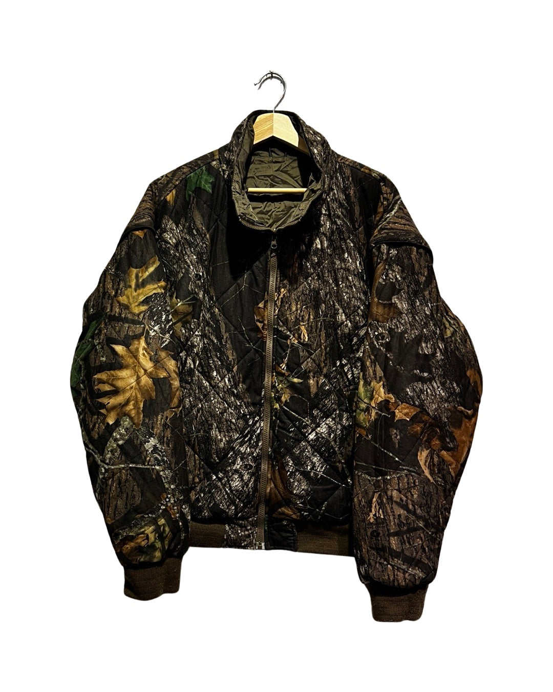 Vintage Remmington Mossy Oak Reversible Removable Camo Jacket
