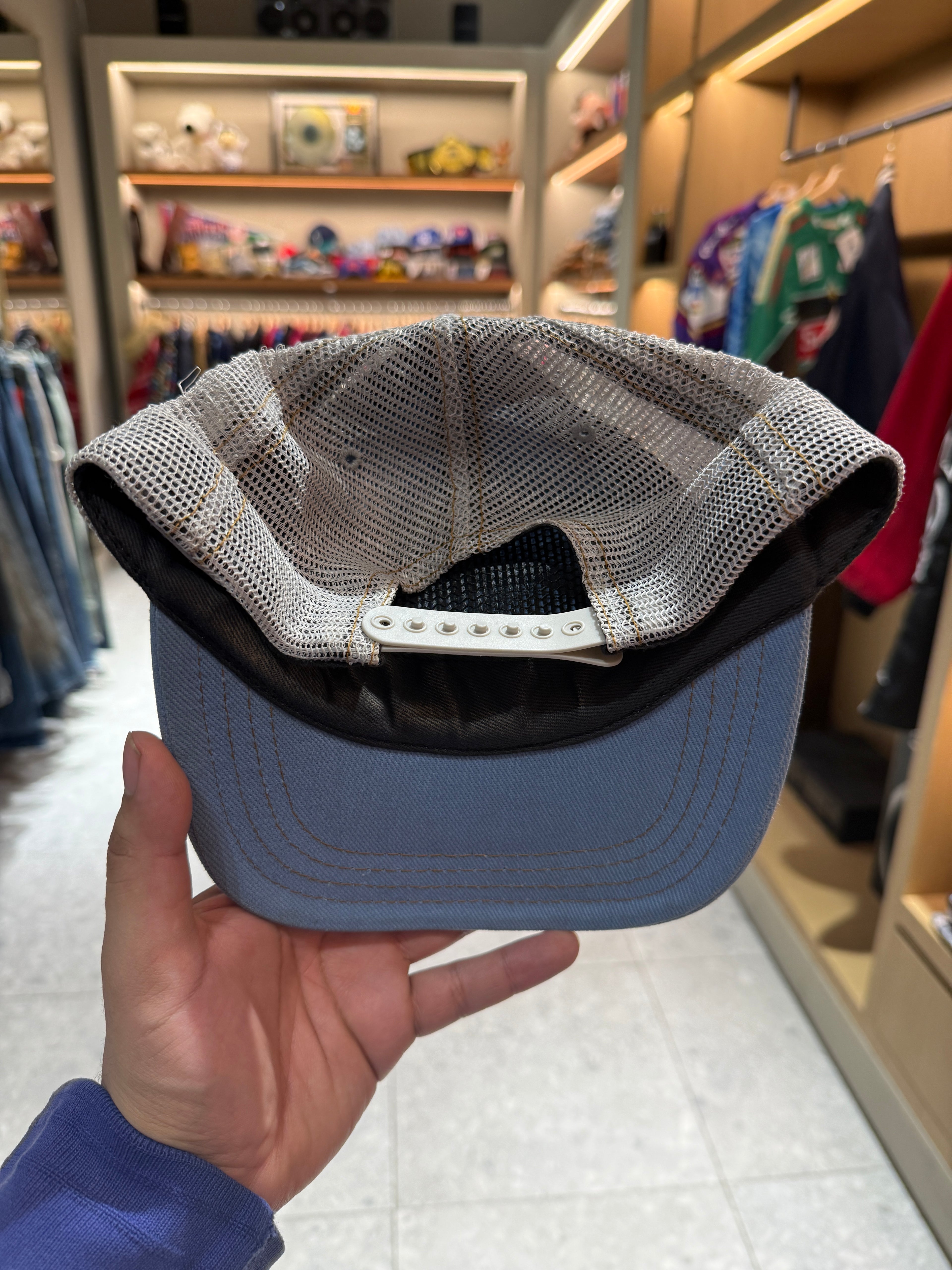 ビンテージ y2k ボンダッチ ブルー バーガンディ トラッカー スナップバック ハット