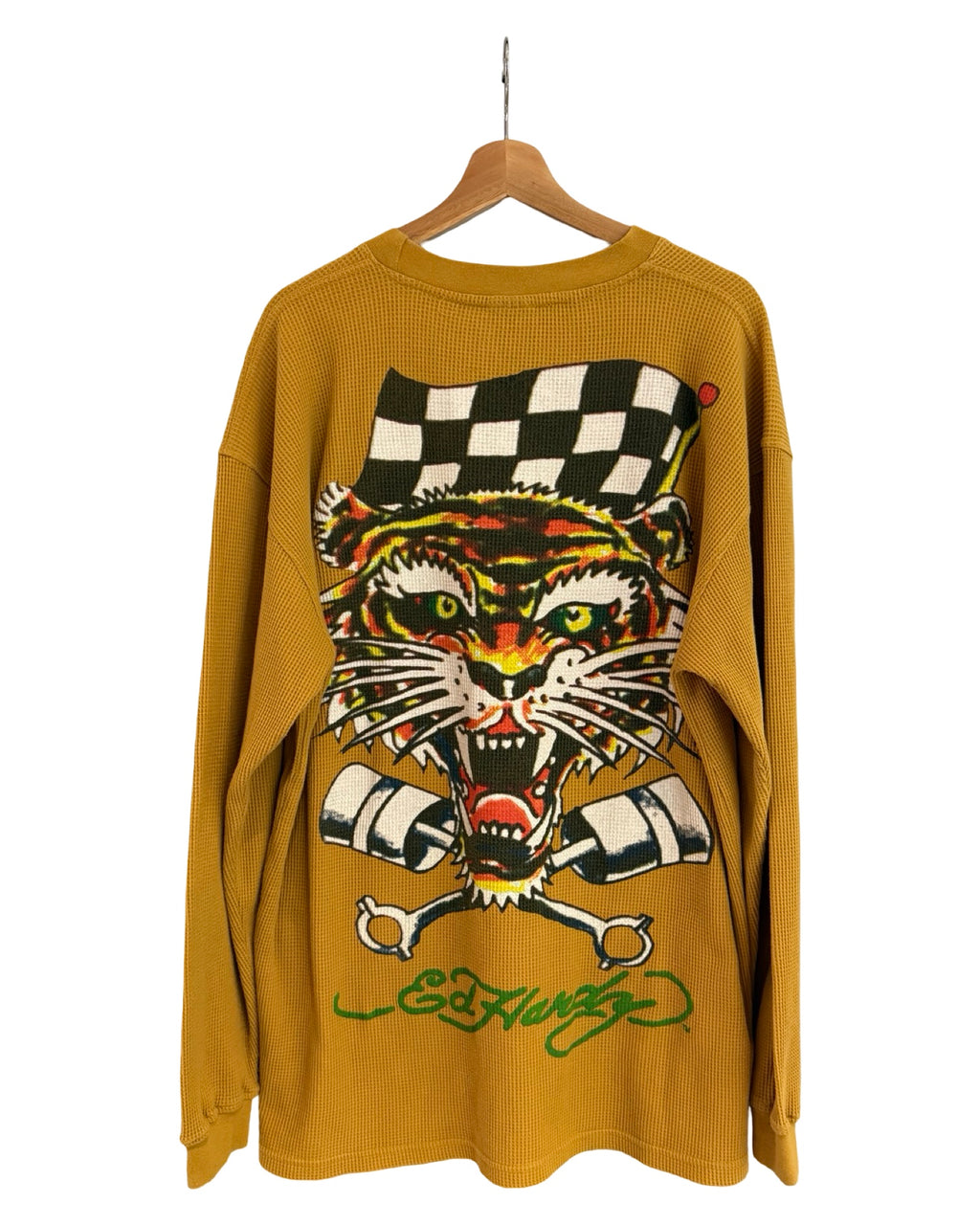 Vintage Y2K Ed Hardy Double Sided Yellow Thermal KIF Vintage