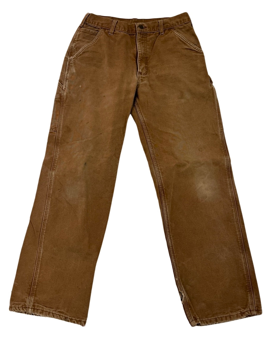 32 x 32 Vintage Carhartt Tan Flannel Lined Pants KIF Vintage