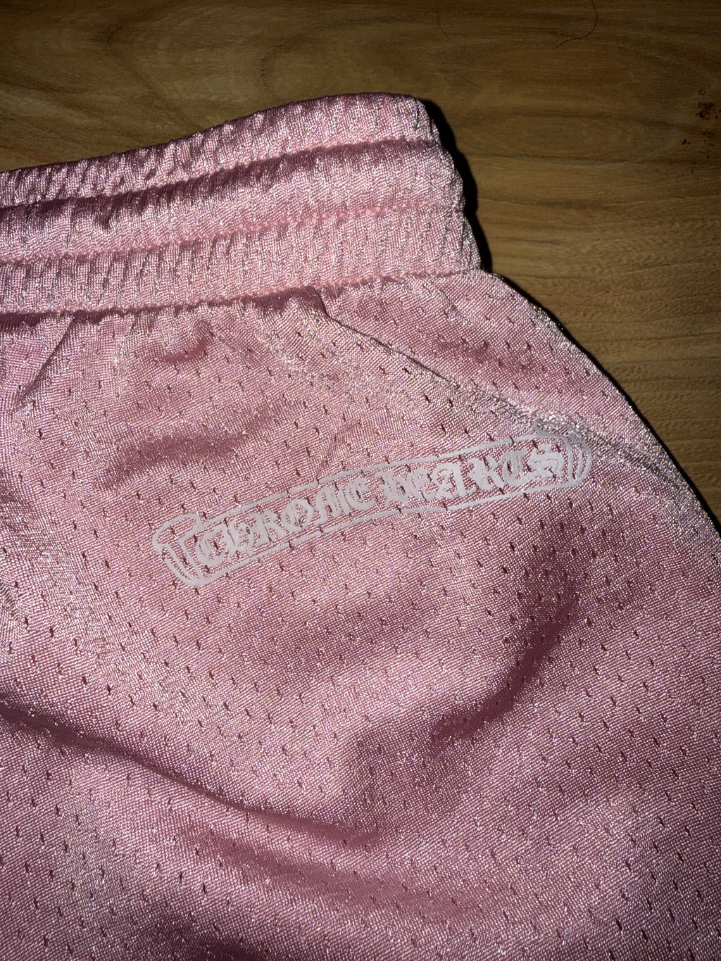 Chrome Hearts Love You Pink Mesh Shorts KIF Vintage