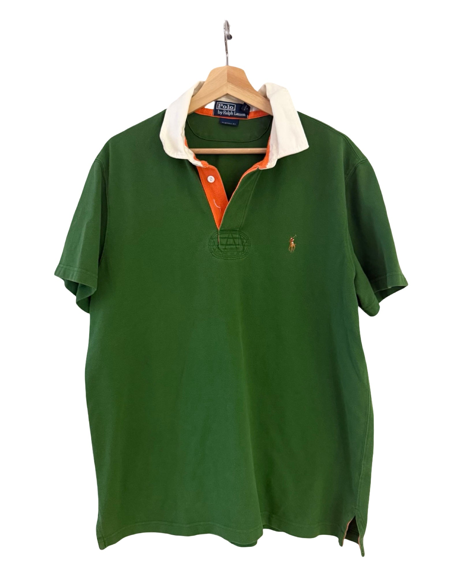 Vintage Polo Ralph Lauren Green Orange White Shirt