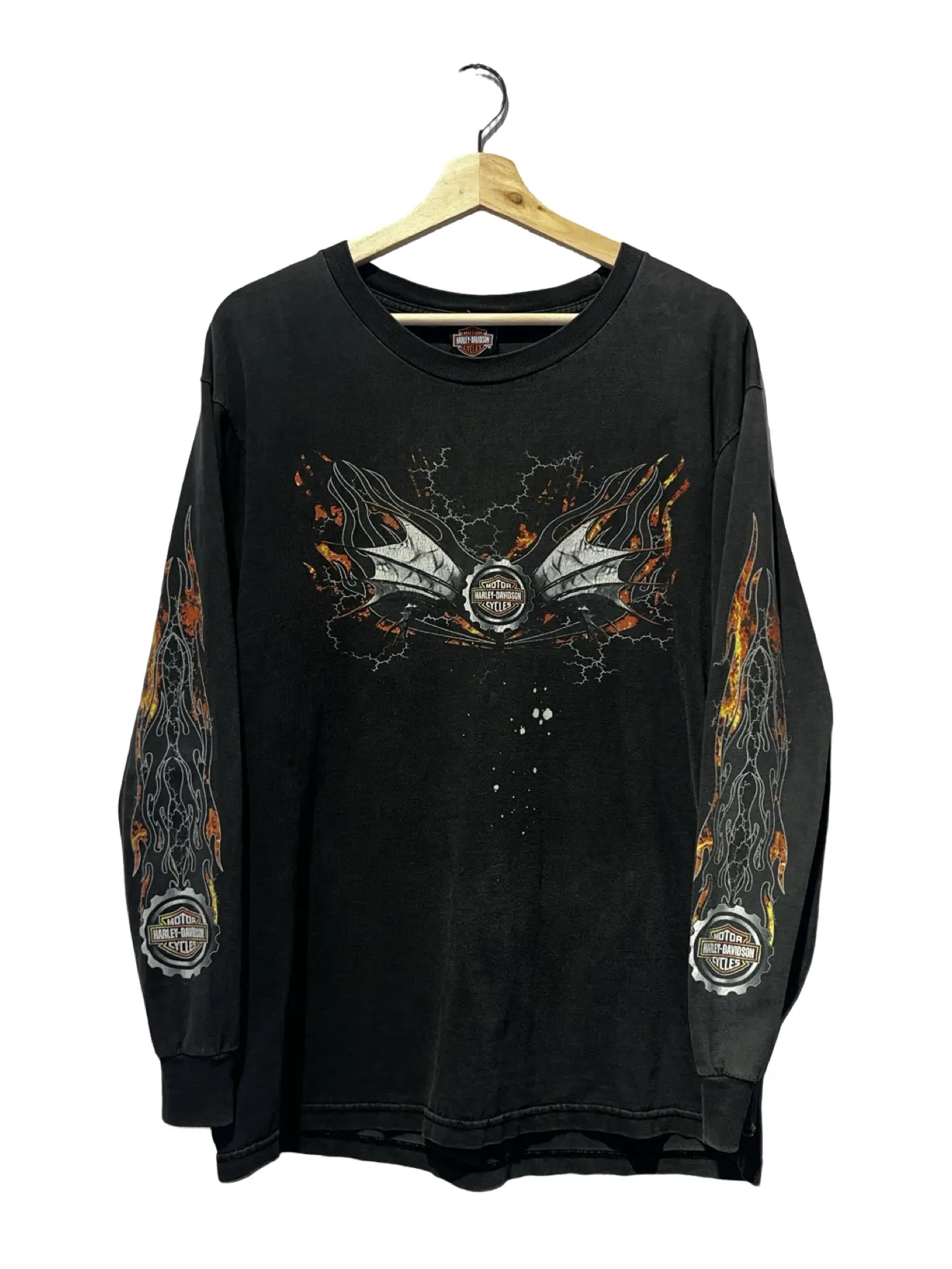 Vintage 2003 Harley Davidson Flames L/S Tee KIF Vintage