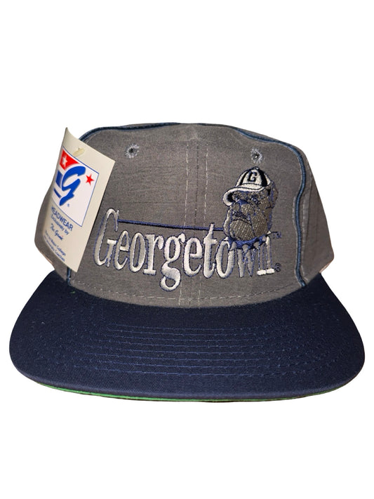 Vintage 90s Georgetown Hoyas Gray The Game Snapback Hat
