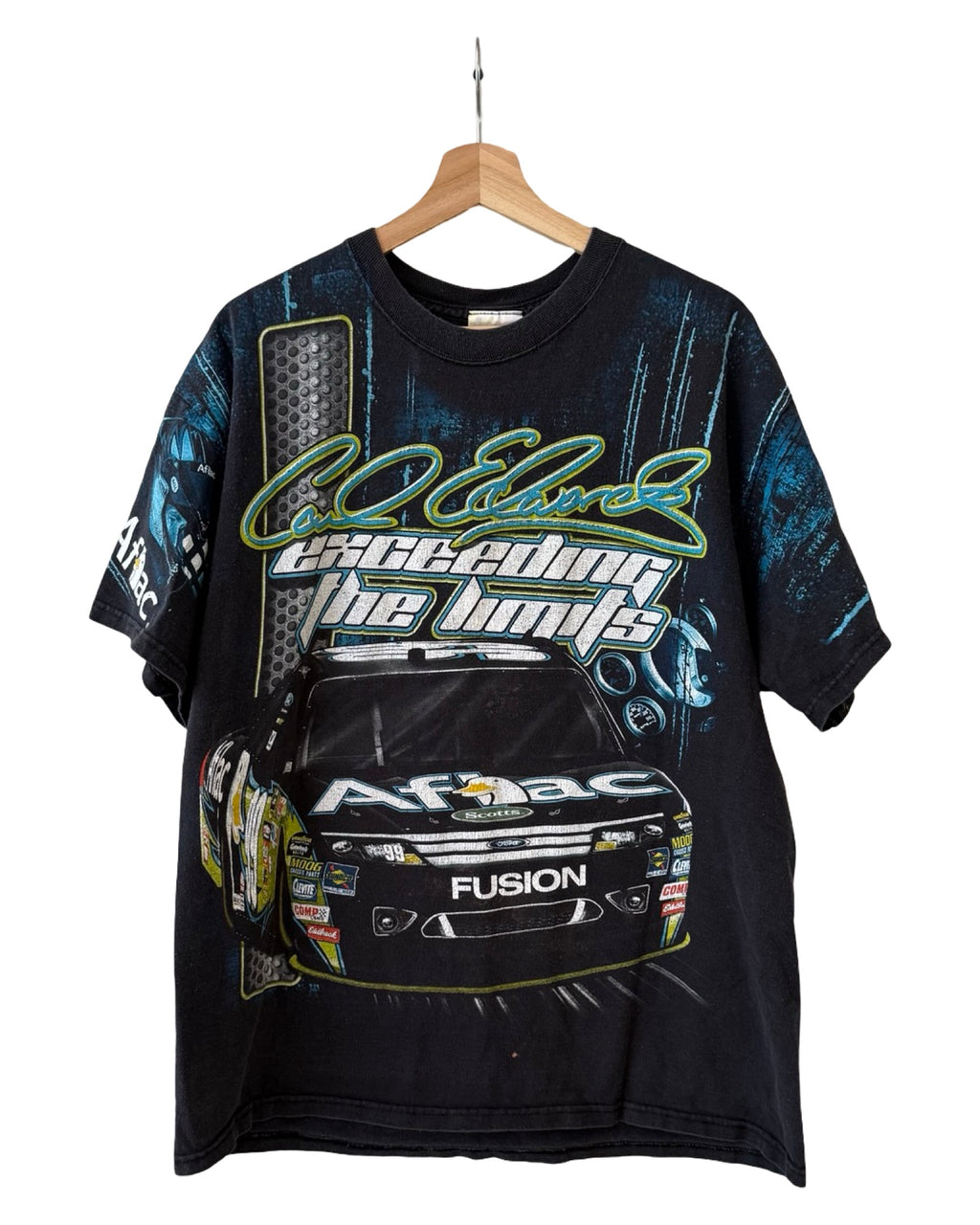 Vintage y2k Nascar Carl Edwards All Over Print Tee