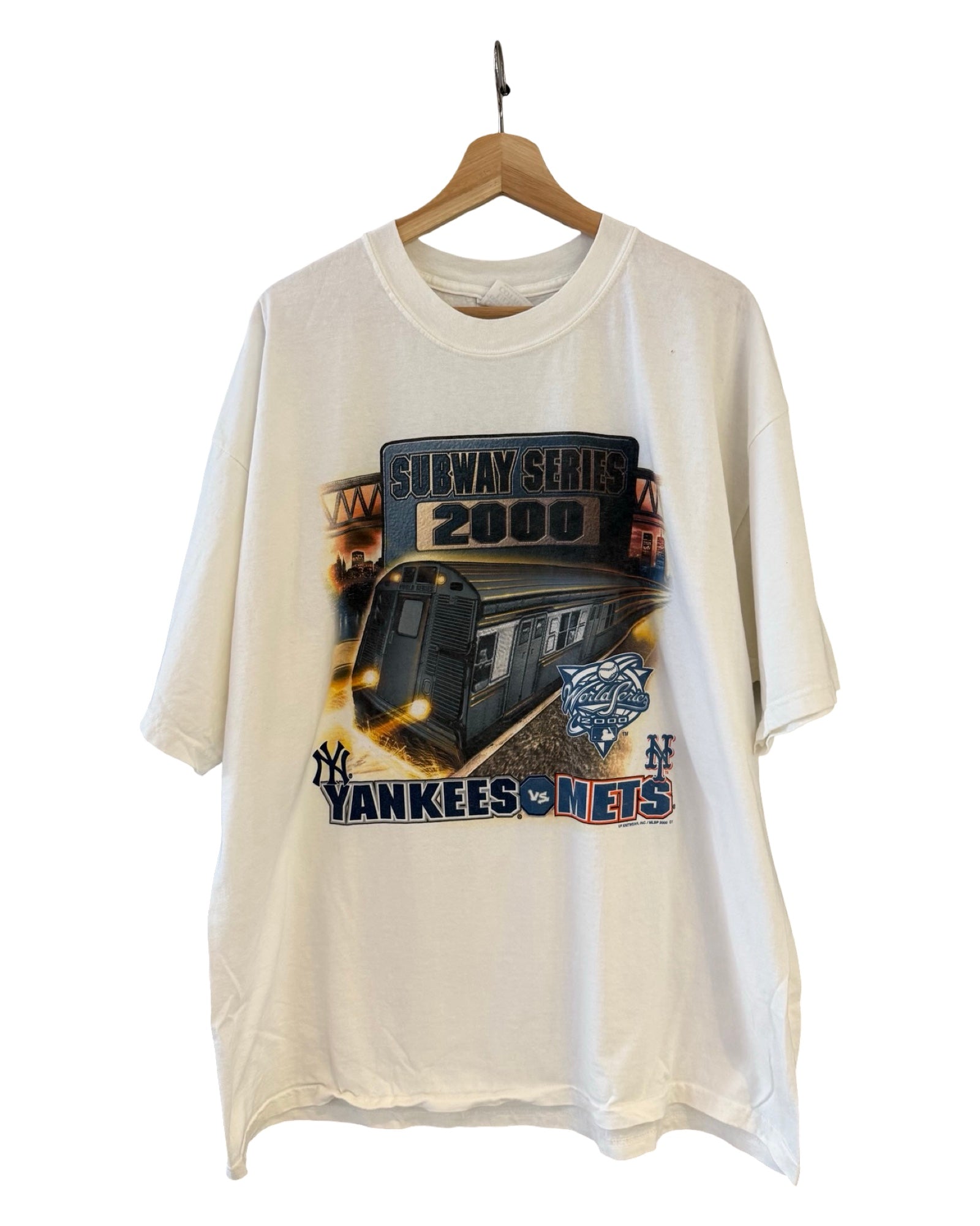 Vintage 2000 New York Subway Series Yankees & Mets Tee