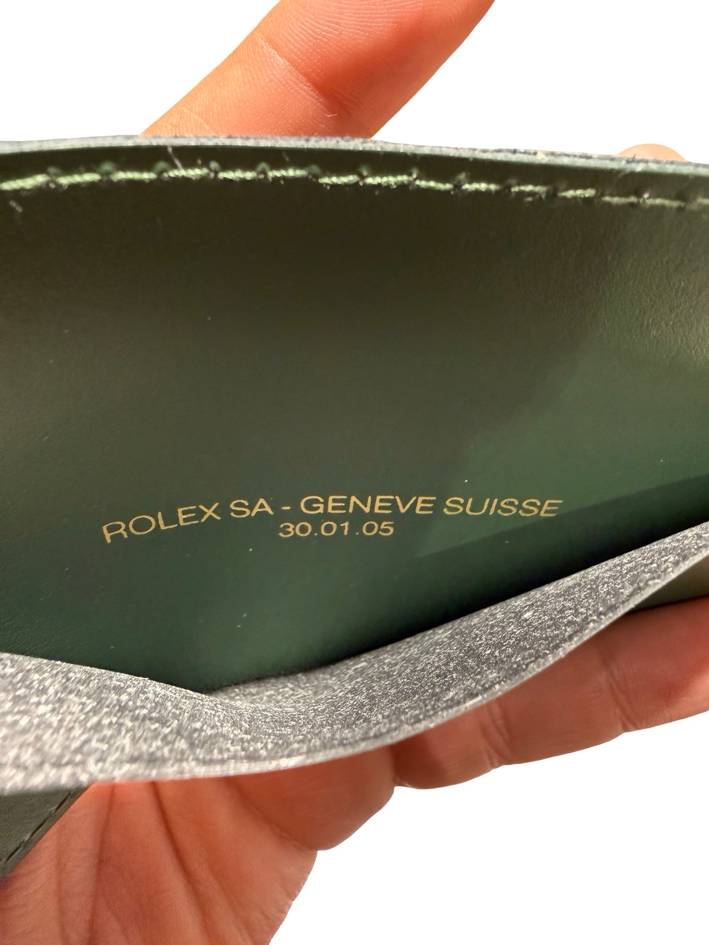 Vintage Rolex Green Card Holder