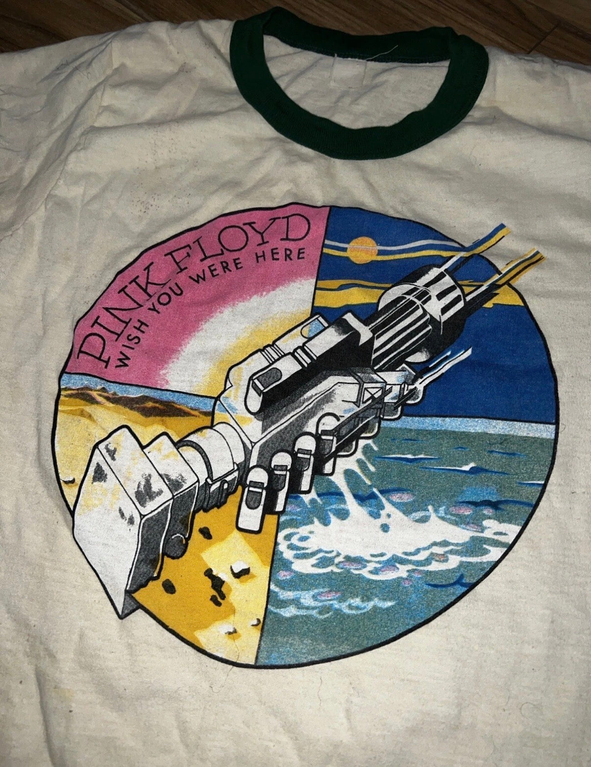 Vintage 1975 Pink Floyd Wish You Were Here Ringer Tee