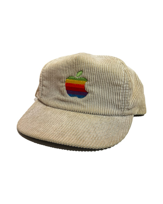 Vintage 80s Apple Computers Corduroy Strapback Hat