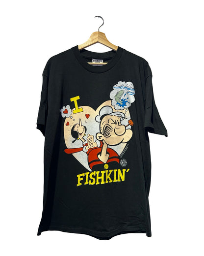 Vintage 1993 Popeye Fishkin Promo Tee