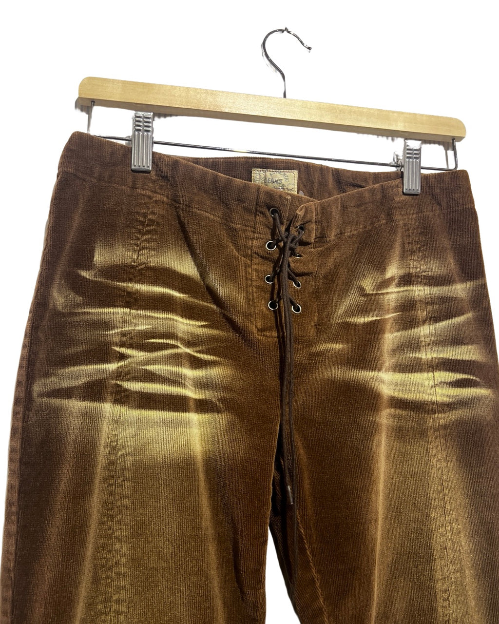 30 x 32 b lace up brown corduroy jeans KIF Vintage
