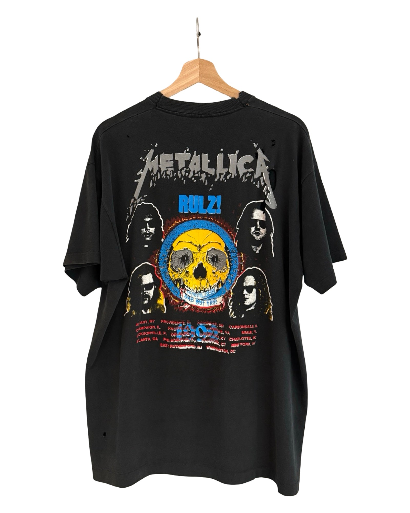 Vintage 1992 Metallica Live In Concert Distressed Tour Tee KIF Vintage