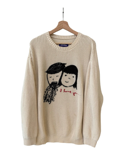Vintage Fucking Awesome I Love You Knit Sweater