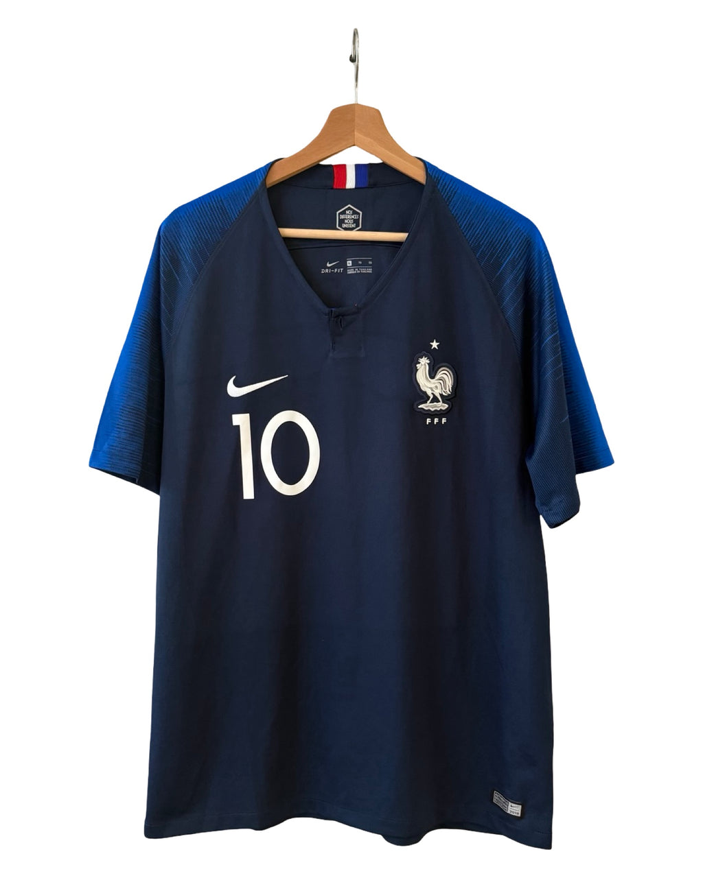 Rare 2018 Mbappe 10 France Home Nike Soccer Jersey