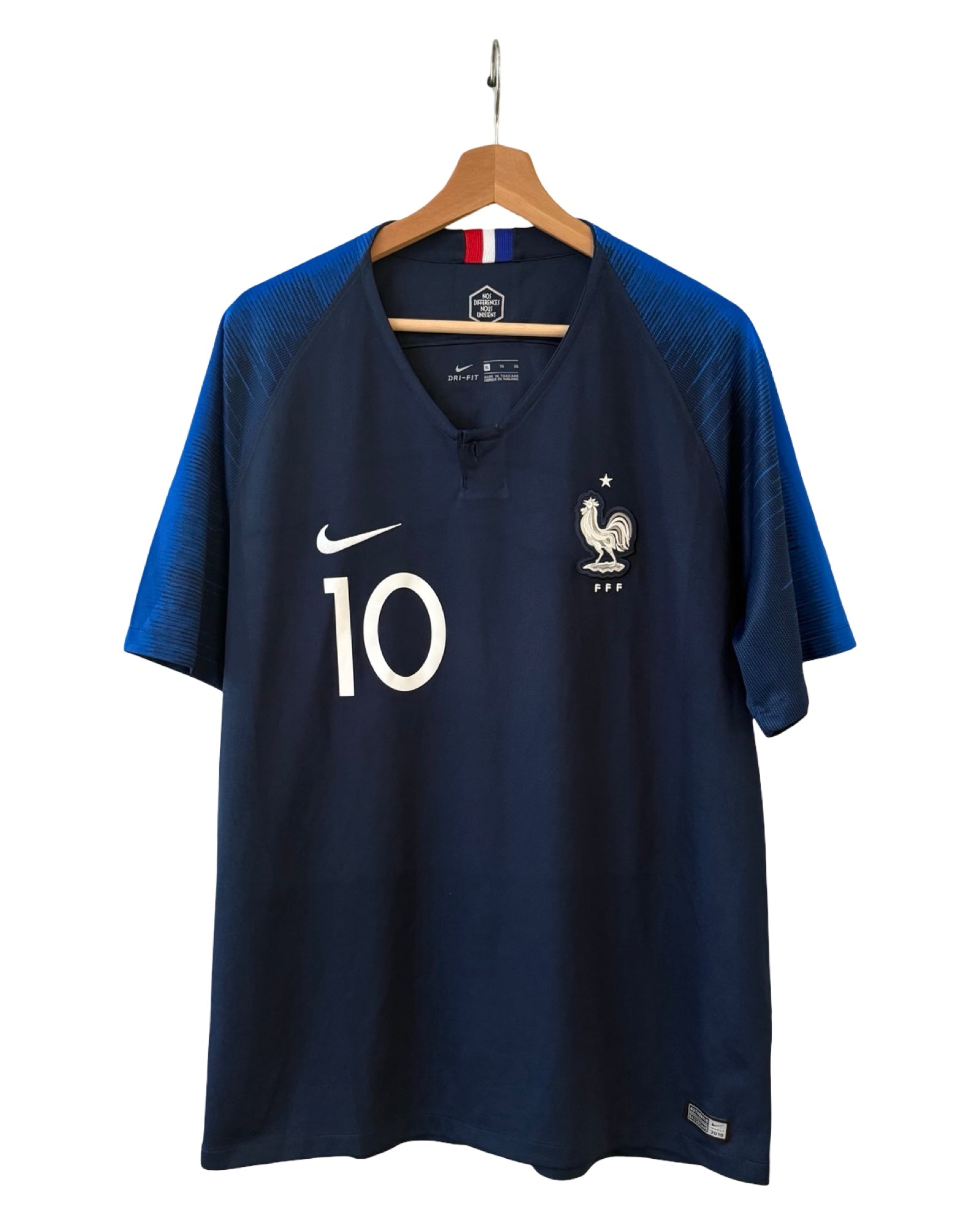 Rare 2018 Mbappe 10 France Home Nike Soccer Jersey