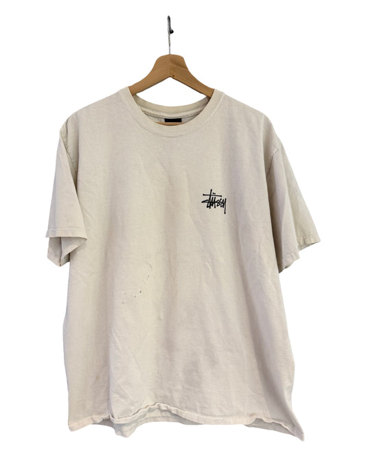 Vintage Stussy Light Tan Logo Tee