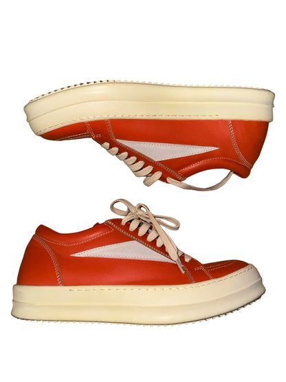 Size 7 / AW22 Rick Owens Suede Orange Strobe Vans