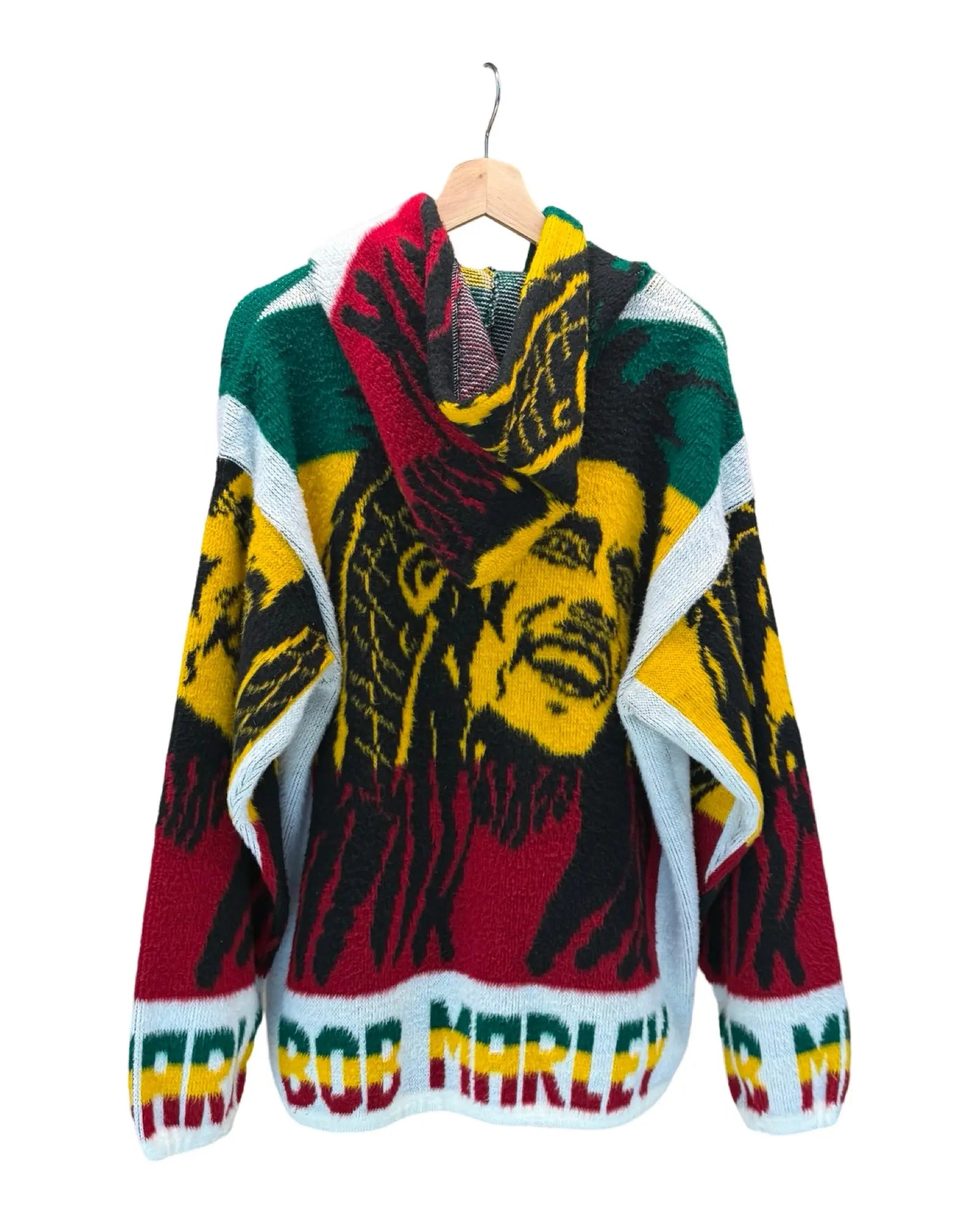 Vintage 90s Bob Marley Knit Zip Up Hoodie KIF Vintage