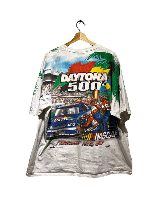 Vintage 1999 Nascar Daytona 500 All Over Print Tee