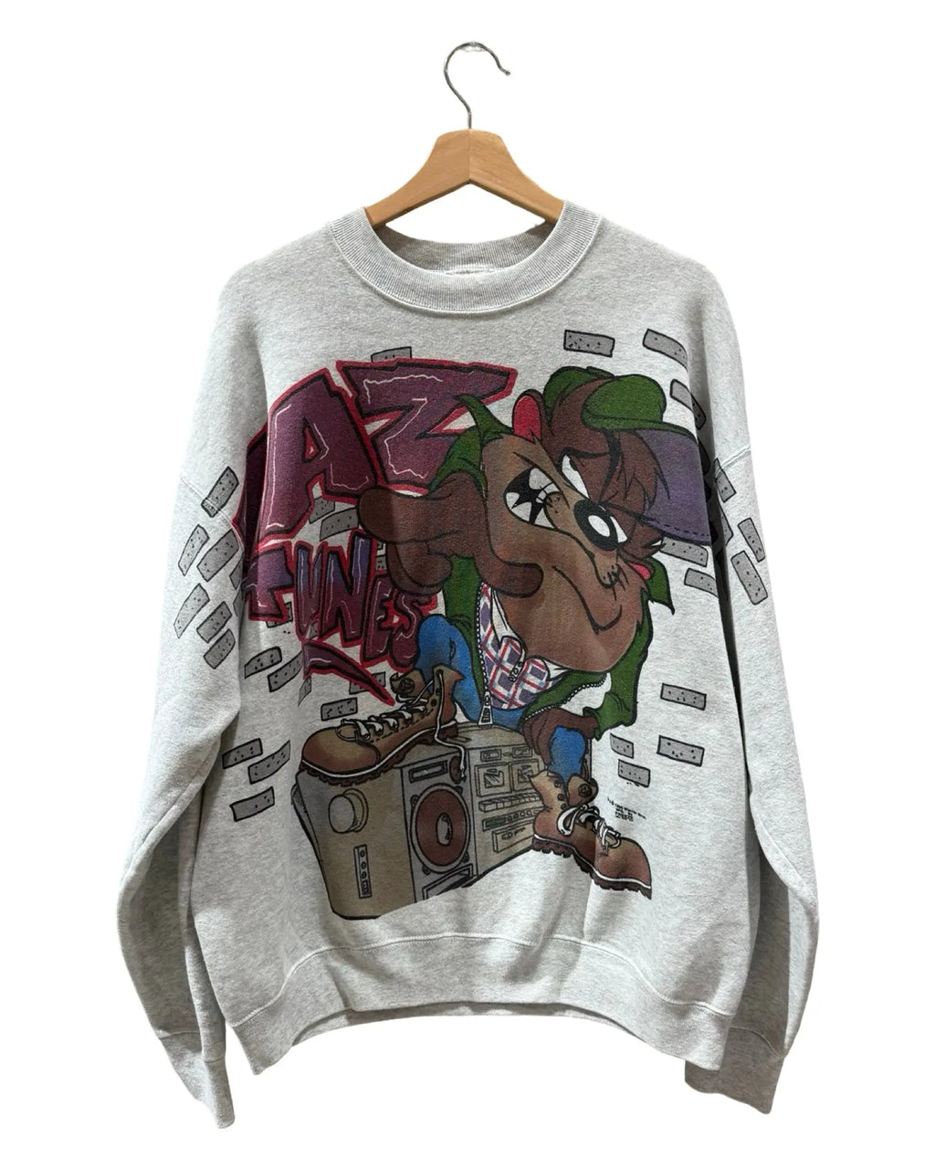 Vintage 1995 Looney Tunes Taz Radio Crewneck KIF Vintage