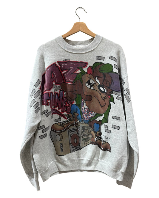Vintage 1995 Looney Tunes Taz Radio Crewneck
