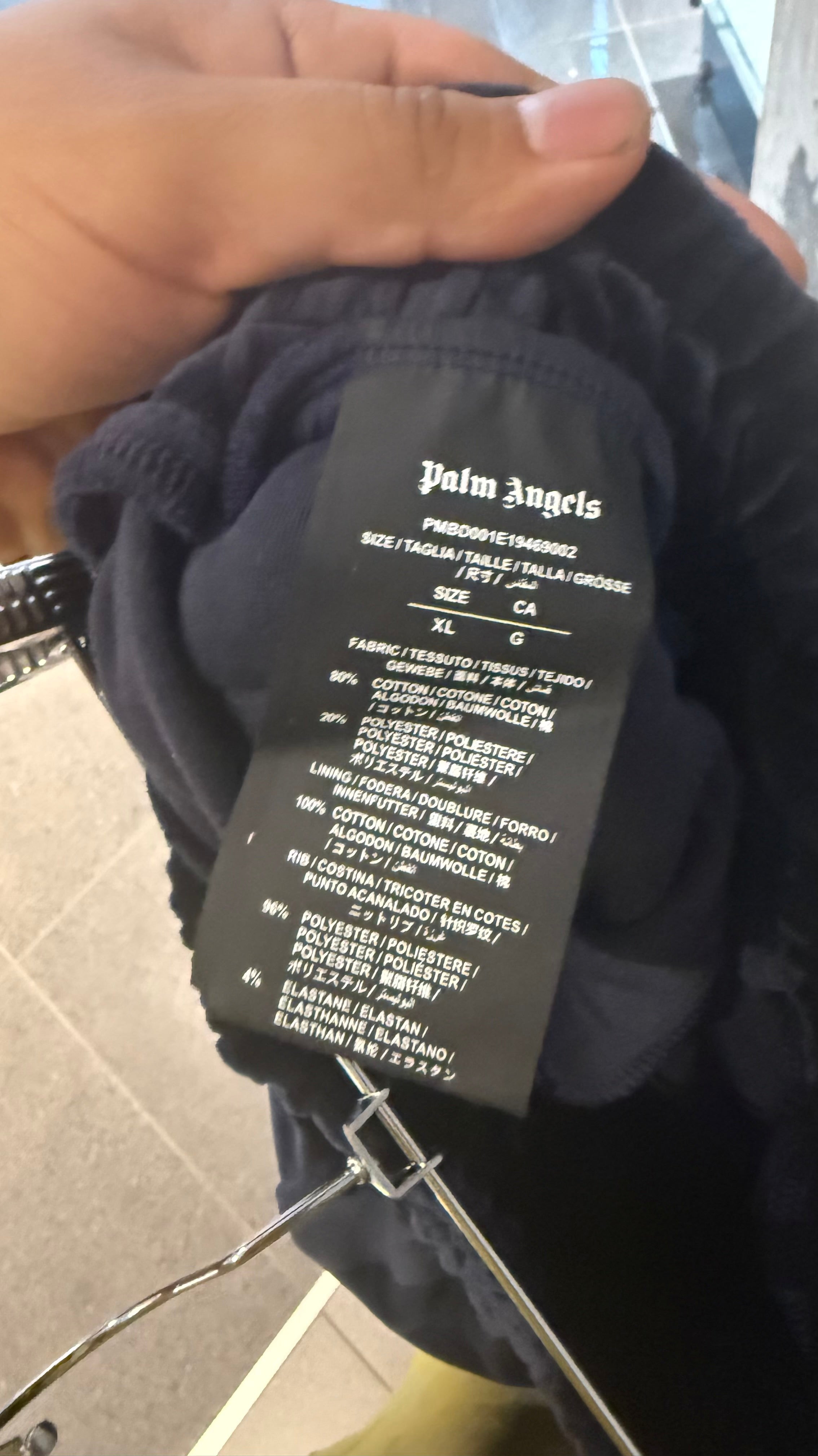 Palm Angels Blue Velvet Tracksuit Top & Bottom Set