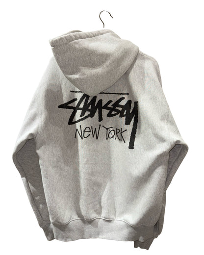 Stussy New York City Exclusive Grey Pullover Hoodie