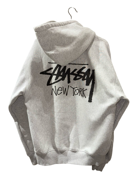 Stussy New York City Exclusive Grey Pullover Hoodie