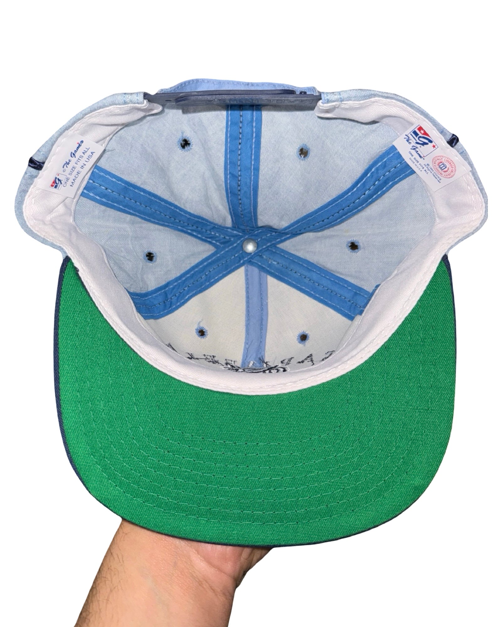 Vintage 90s Georgetown Hoyas The Game Blue Snapback Hat KIF Vintage