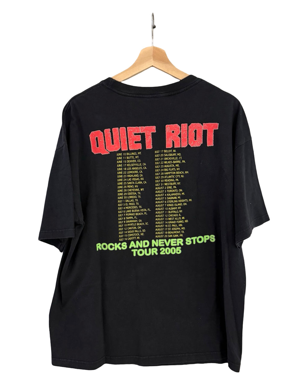 Vintage 2005 Quiet Riot Metal Health Tour Band Tee