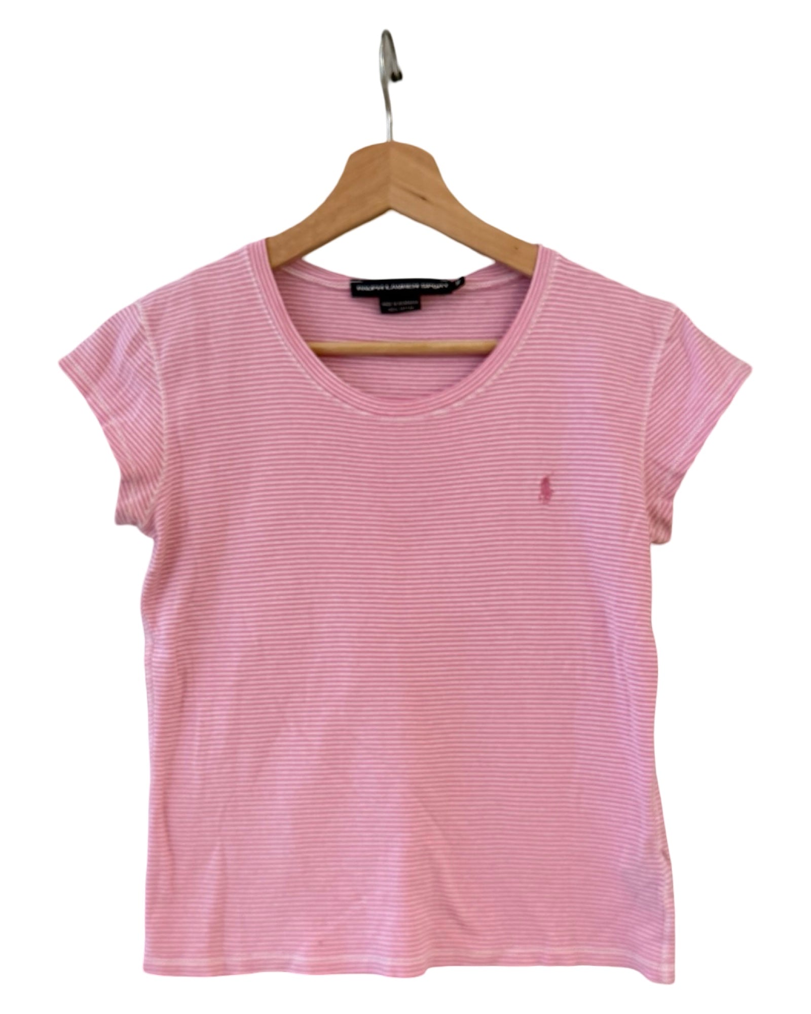 レディース ヴィンテージ ポロ ラルフローレン ストライプ ピンク Tシャツ