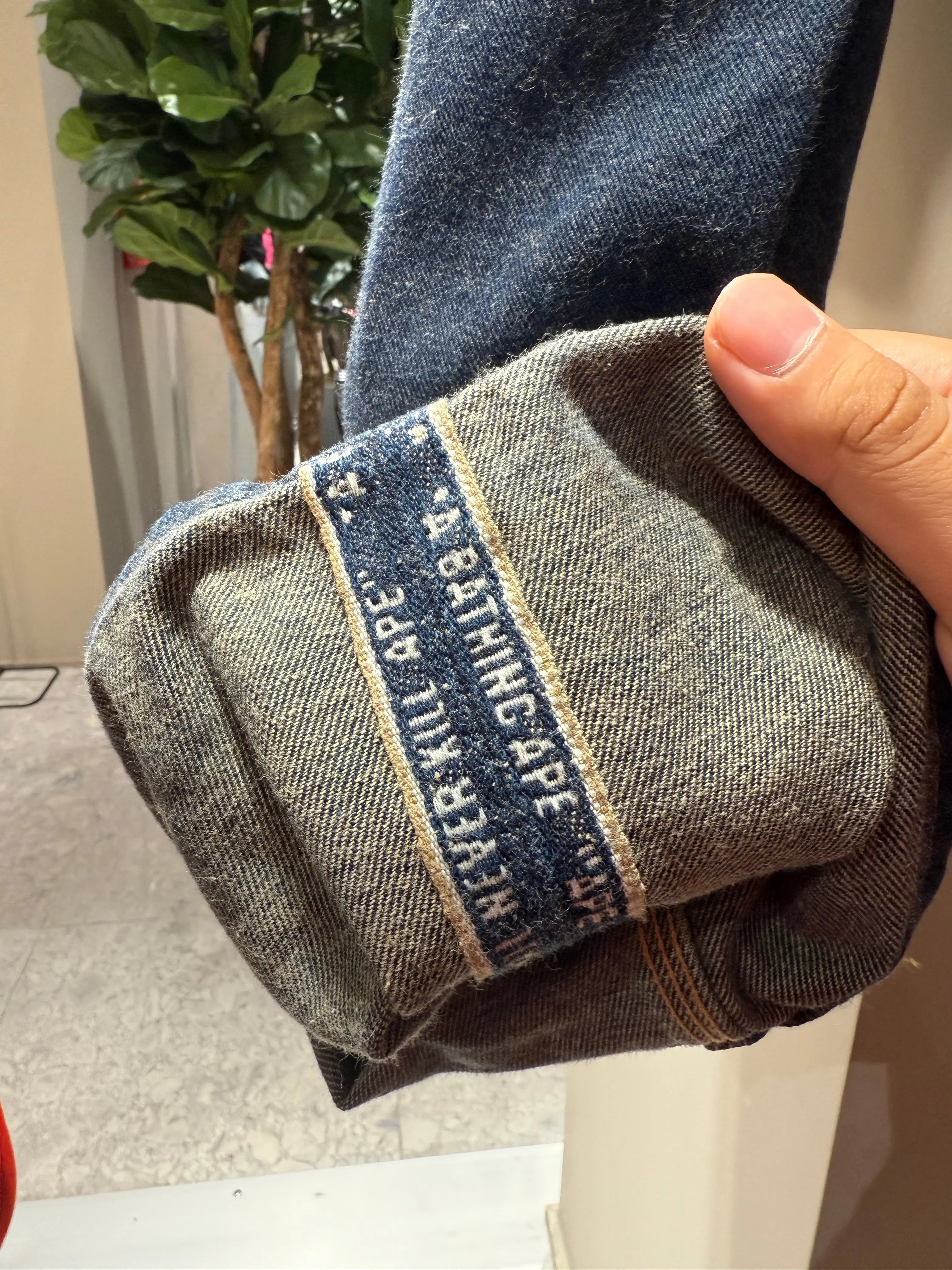 Rare y2k BAPE Baggy Carpenter Denim Jeans size 38 KIF Vintage
