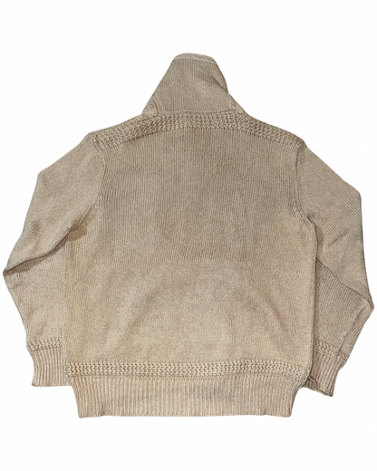 Vintage Ralph Lauren Knitted Skull Patch Varsity Sweater