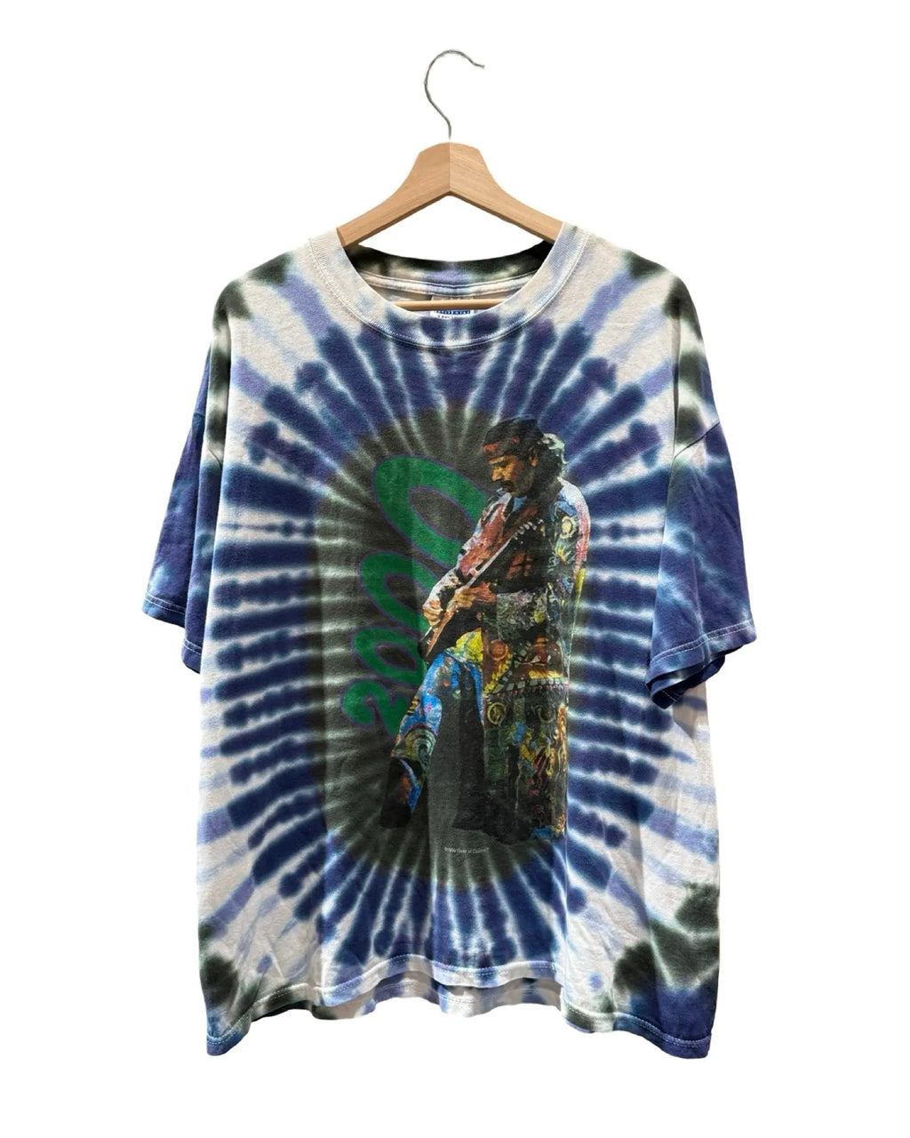 Vintage 2000 Carlos Santana Tye Dye Tour Tee KIF Vintage
