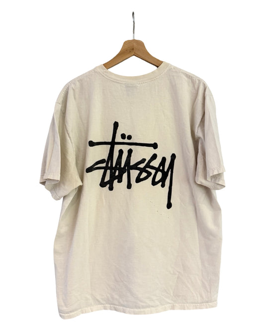 Vintage Stussy Light Tan Logo Tee
