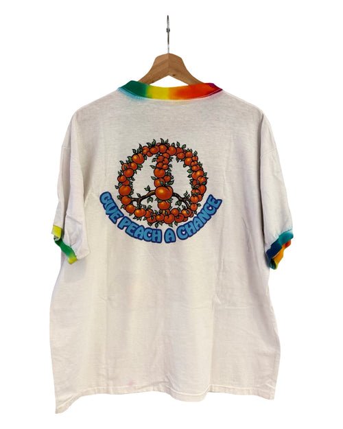 ビンテージ90s オールマン・ブラザーズ・バンド ギブ・ピーチ タイダイ リンガーTシャツ