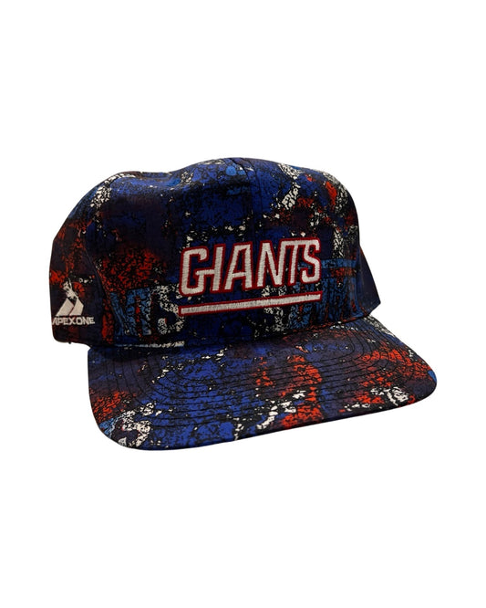 Vintage Rare 90s New York Giants AOP APEX Snapback Hat