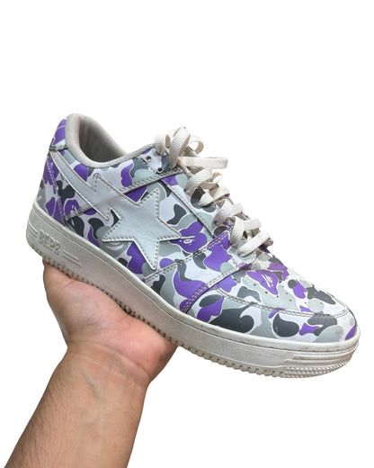 Bape Bapesta Purple ABC Camo 18th Anniversary Sneakers