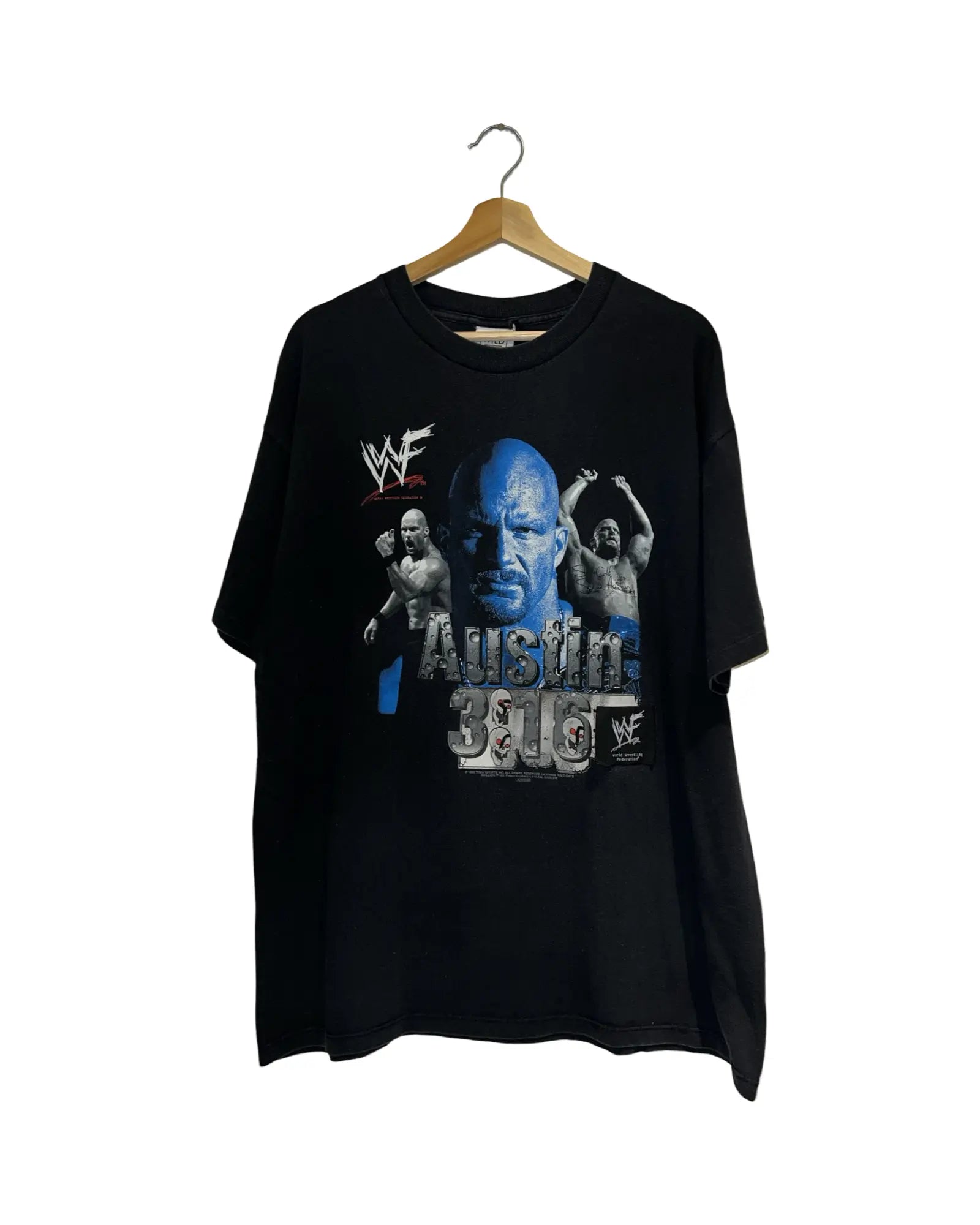 Vintage 1998 WWF Stone Cold Steve Austin Patch Tee KIF Vintage
