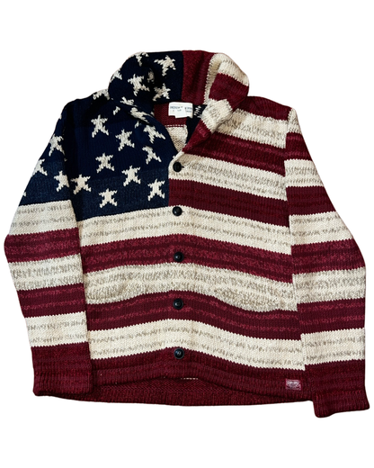 Vintage Ralph Lauren Flag Wool & Linen Cardigan